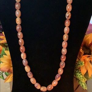 Brown and Tan Beaded Necklace